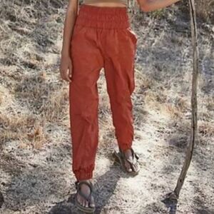 Free People Movement The Way Home Rust Orange Joggers M
